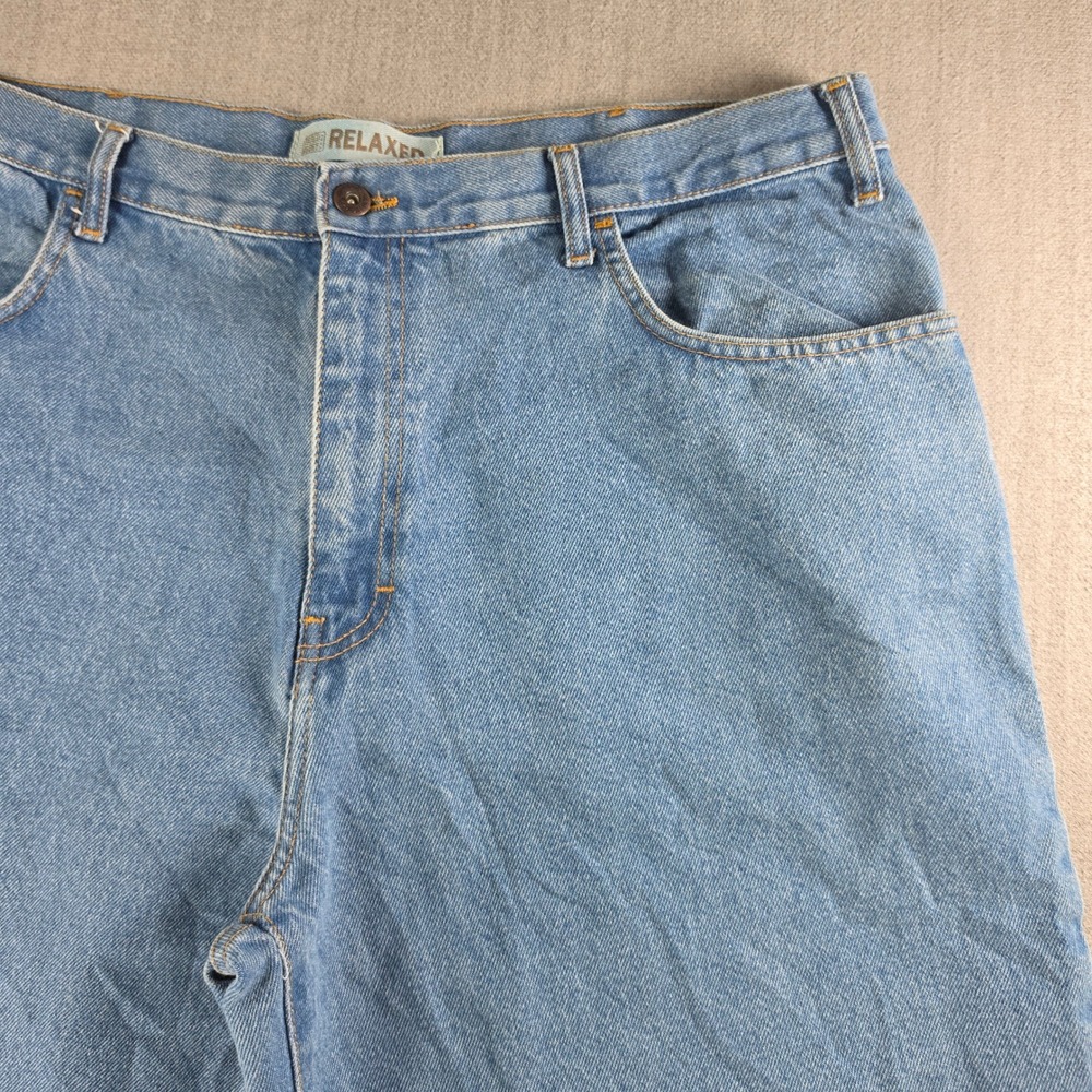Faded Glory Jeans Men 40x32 Blue Relaxed Fit Straight Leg Denim Cotton - Picture 10 of 16